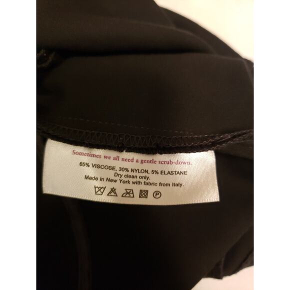 MM Lafleur Black Midi Shift Dress with Front Hem Slit Size 10 Classic Neutral - Picture 10 of 11